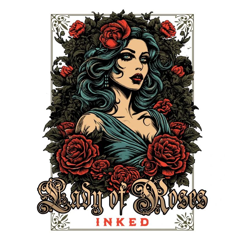 Tatouage Rose Art Dame de Roses Déclaration