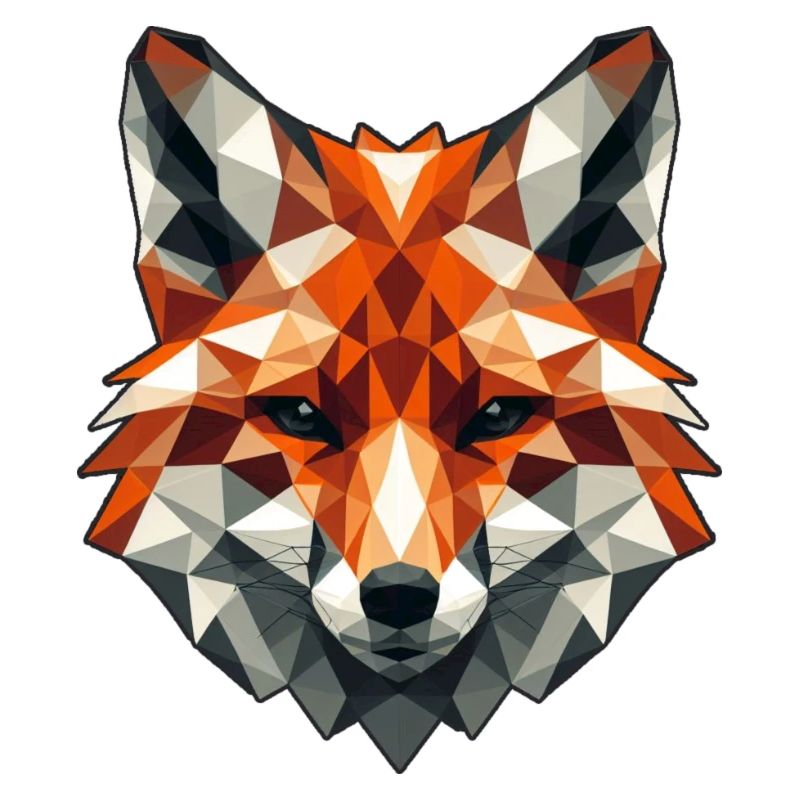 Fox motif in polygon design