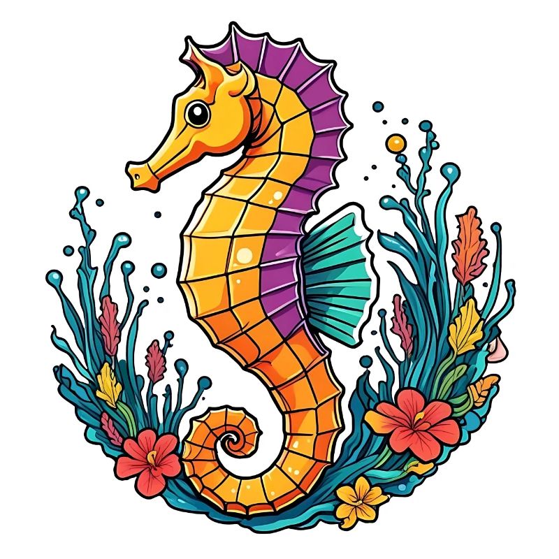 Joli hippocampe décoratif