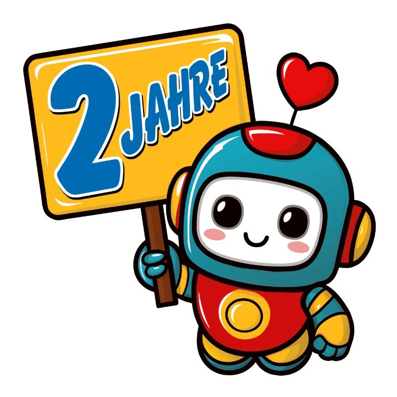 Zwei Jahre kleiner Roboter Kindergeburtstag