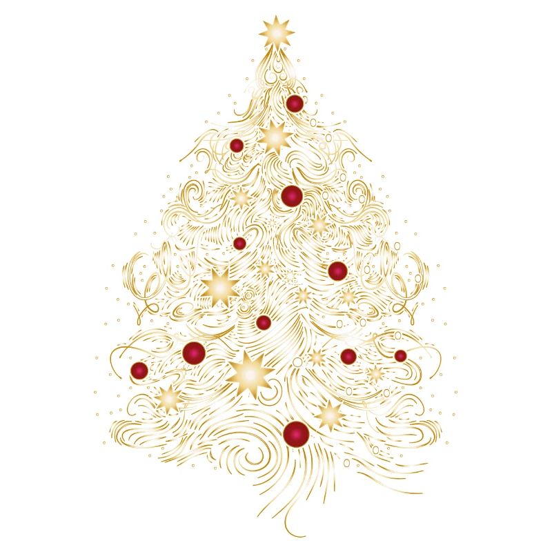 Christmas tree in gold