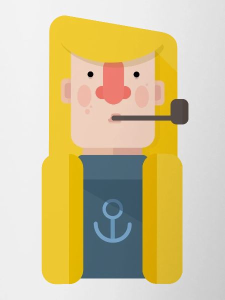Sailor in a raincoat