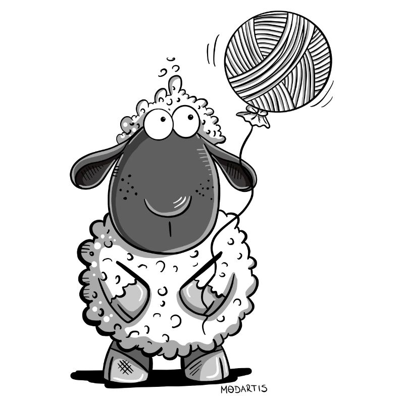Sheep with wool balloon