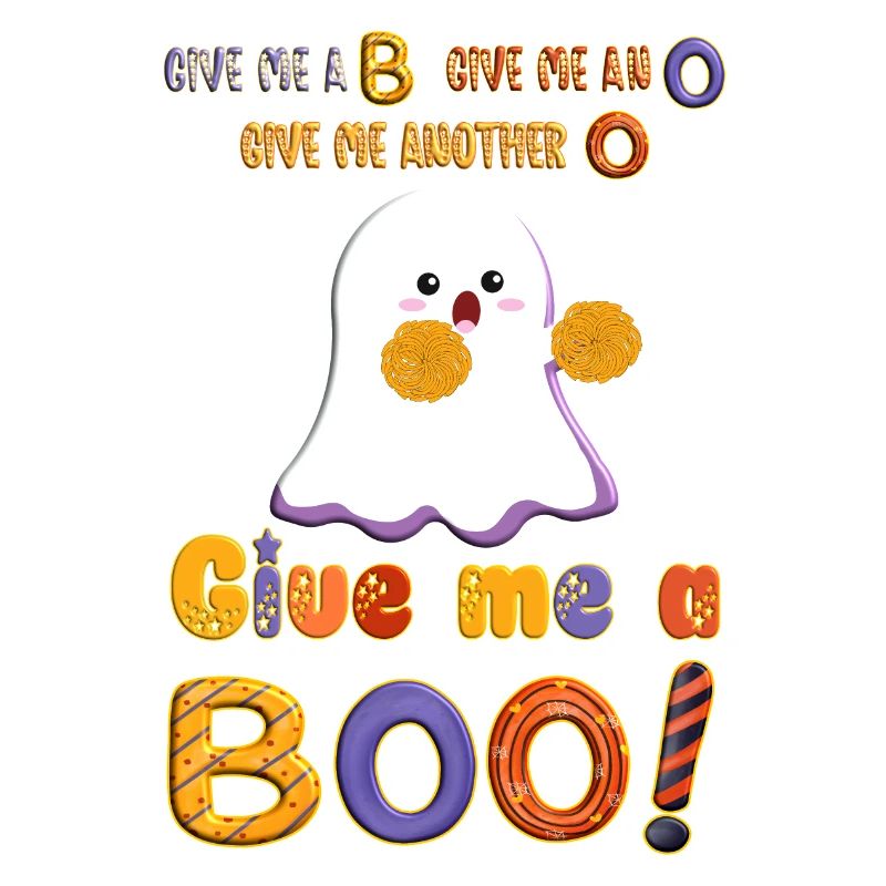 Mignon Halloween Cheerleader Ghost avec pompons