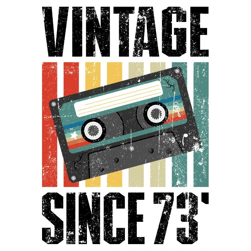 Retro Cassette on Neon Stripes