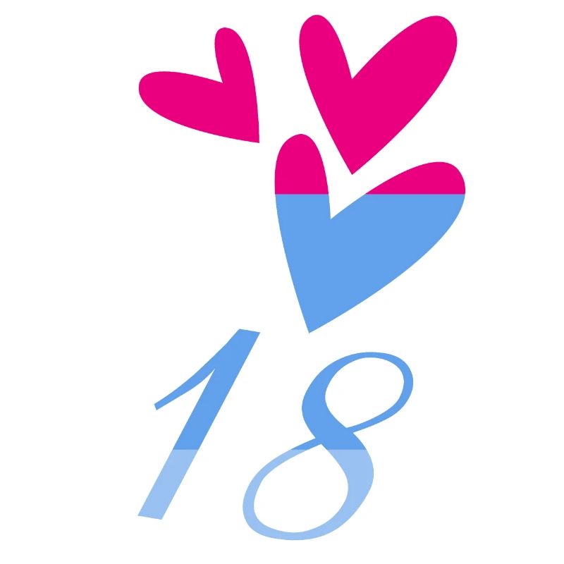 18. 18 YEARS OLD. 18th ANNIVERSARY. BIRTHDAY 18 YEARS.