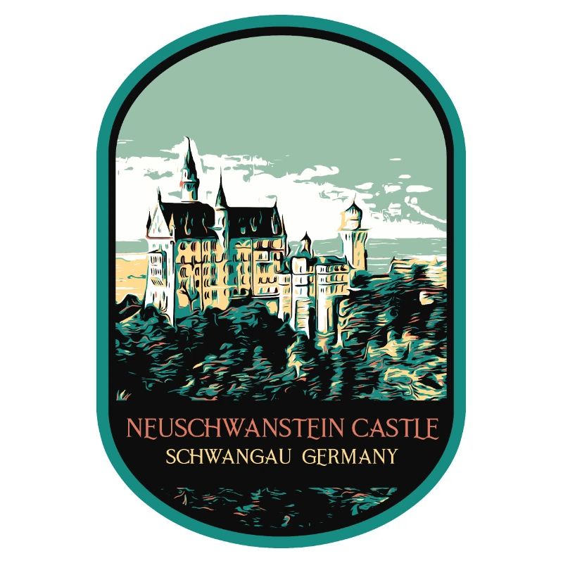 Neuschwanstein Castle Silhouette