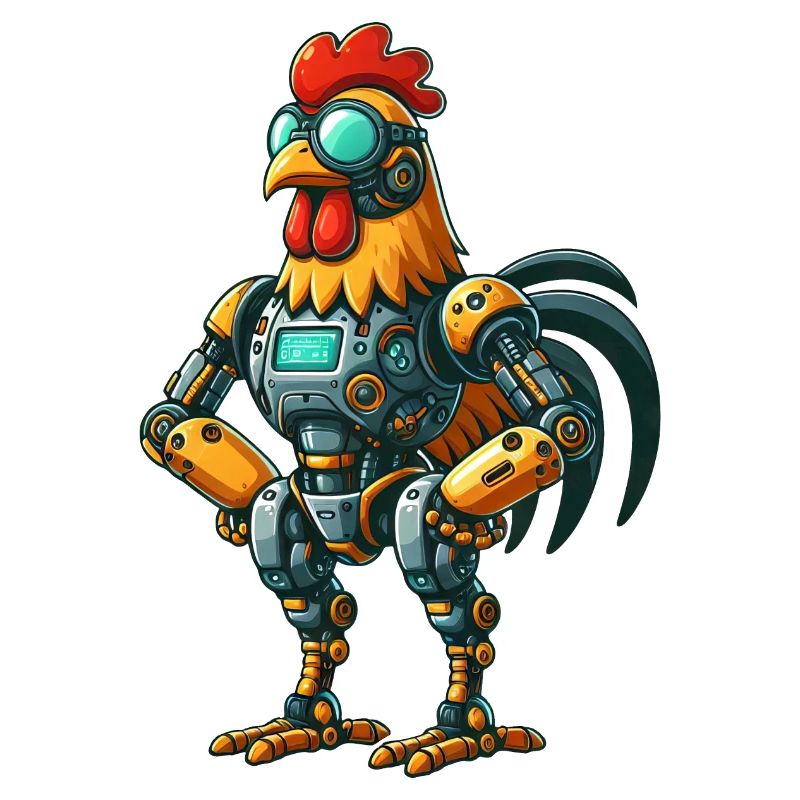 Robot Chicken Rooster Hen Cyborg Mechanical Design