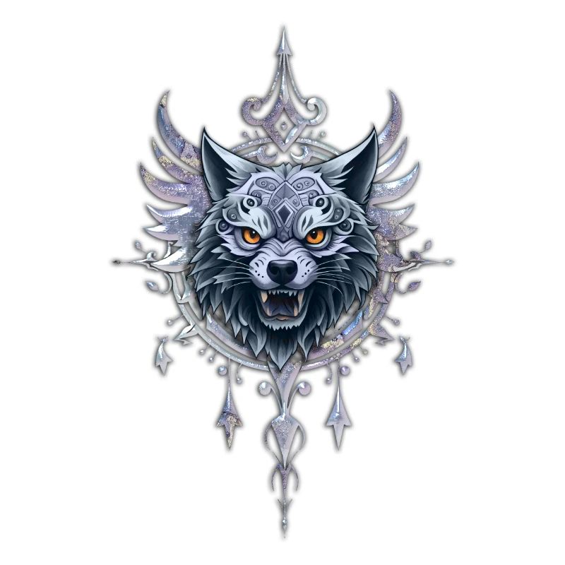 Mystical wolf's head.