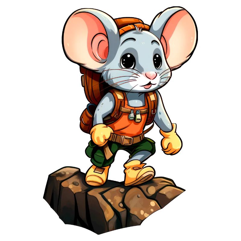 Mäuse Bergsteiger / Wandern Maus