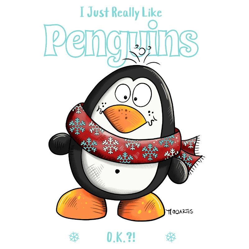 J’aime vraiment les pingouins Penguin Spruch