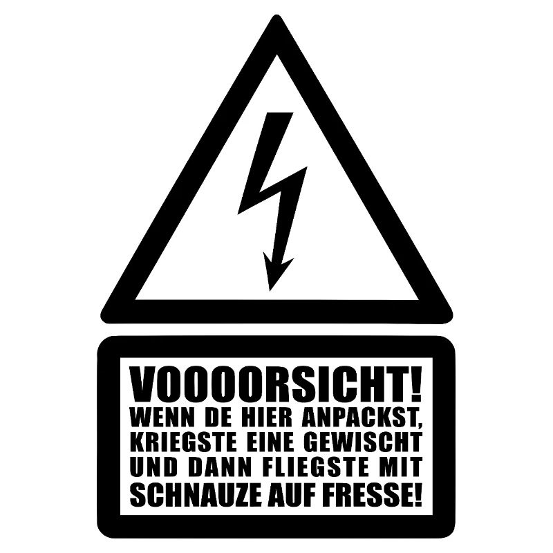 Voooorsicht ! Human Rights Attention Warning Electricity