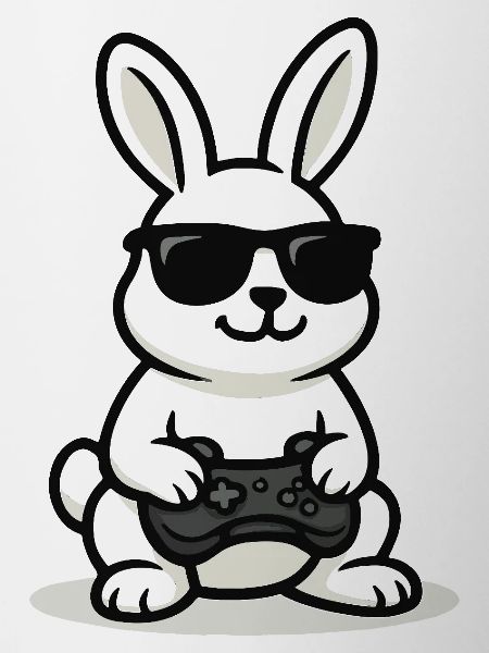 Lapin de jeu cool