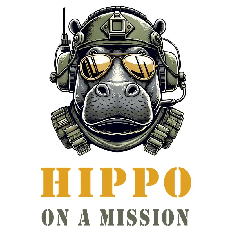 Hippopotame en mission - Conception militaire