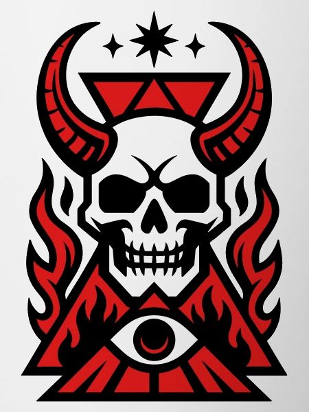 Occult Skull Graphic Art