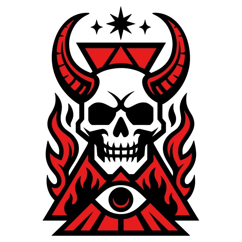 Crâne occulte Art graphique