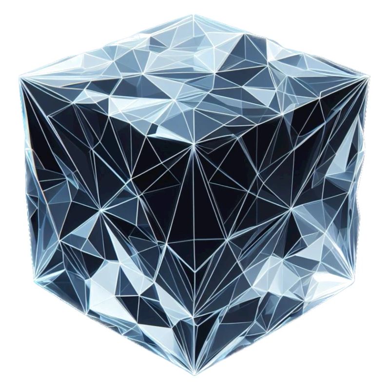 Un glaçon de style polygonal