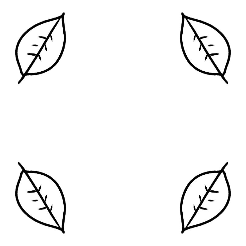 leaf, leaves, frame, symbol, shape, nature