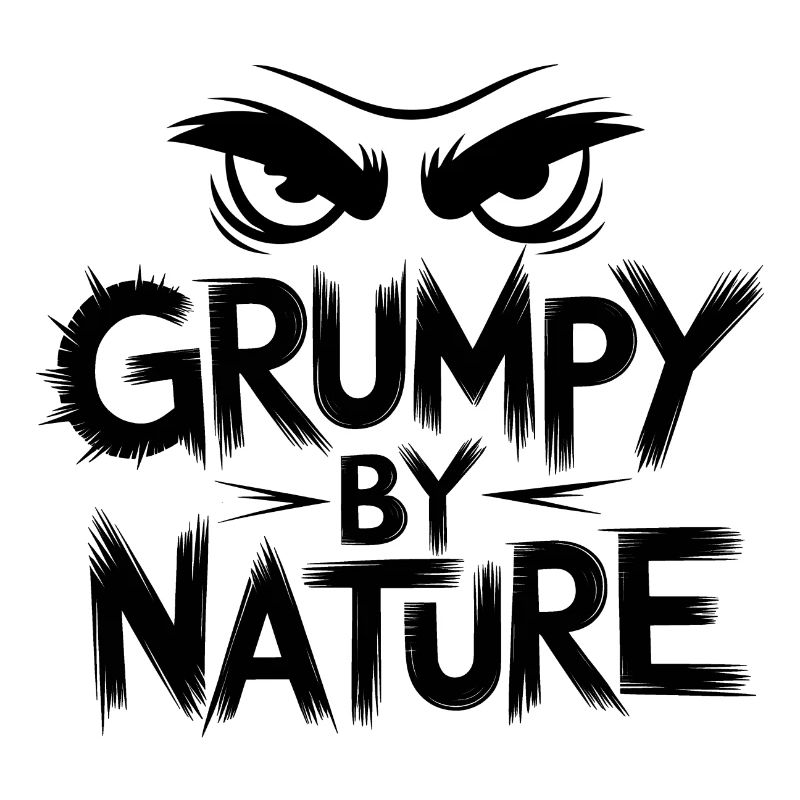 Grumpy and bad-tempered, angry face