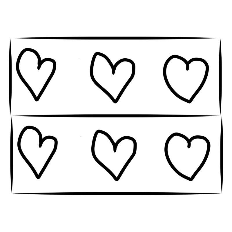 Six Hearts Heart Rectangle