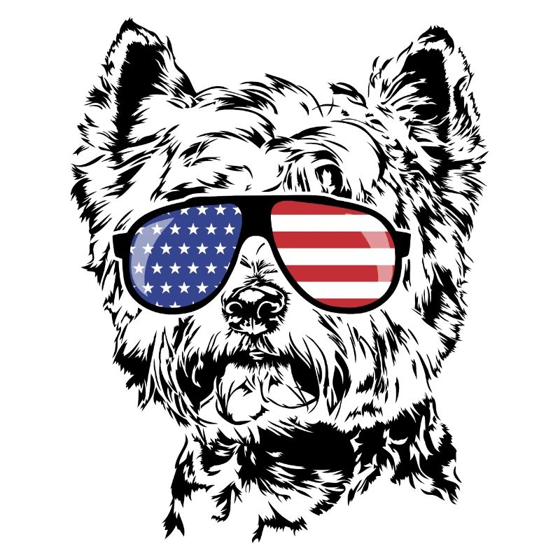 West Highland White Terrier America Flag Goggles