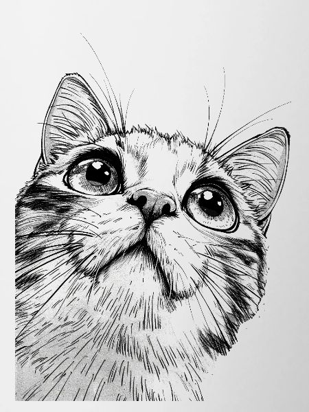 Black and White Mickey Cat