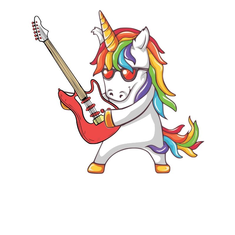 Einhorn mit E-Gitarre