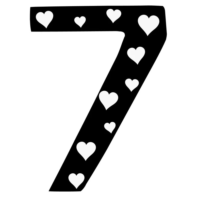 7 birthday pink with heart