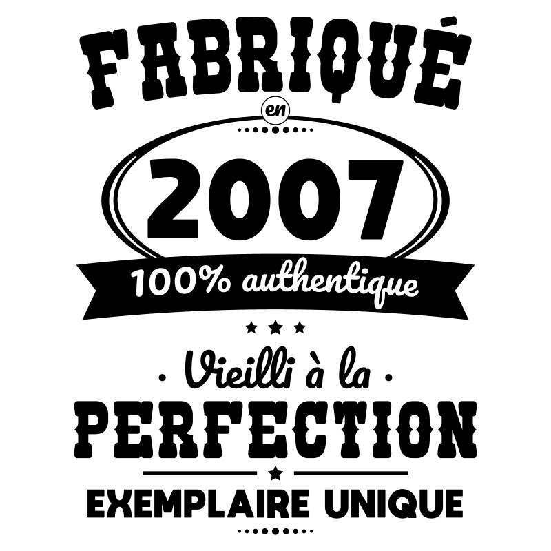 Anniversaire 18 ans - Fabriqué en 2007