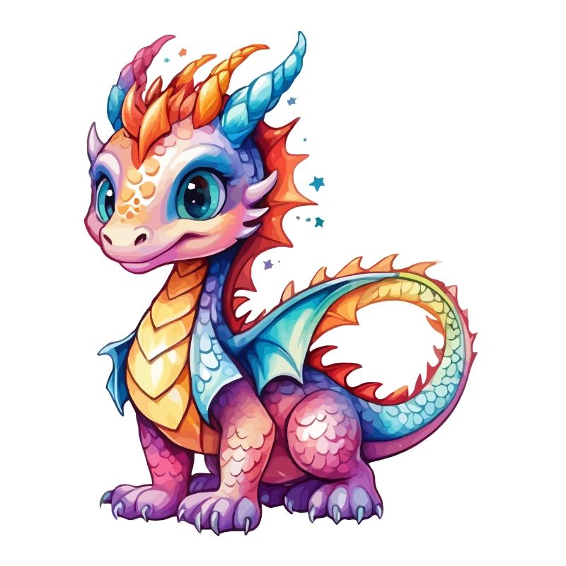 Drache Wasserfarben