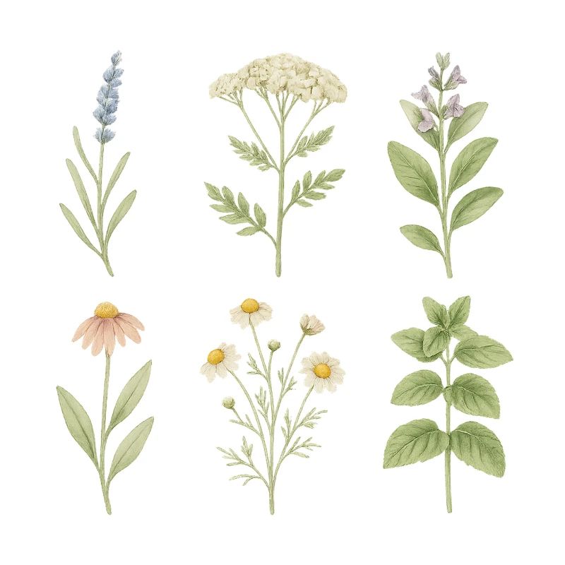 Heilkräuter-Kollektion | Botanische Vielfalt auf e