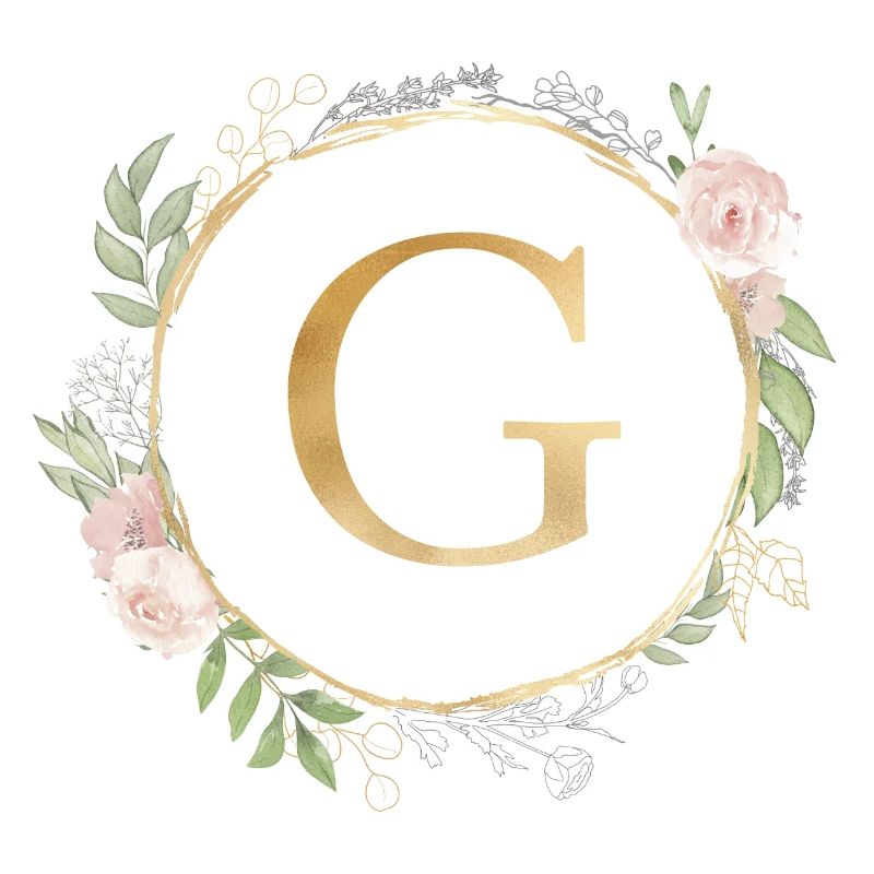 Customizable Monogram G Floral