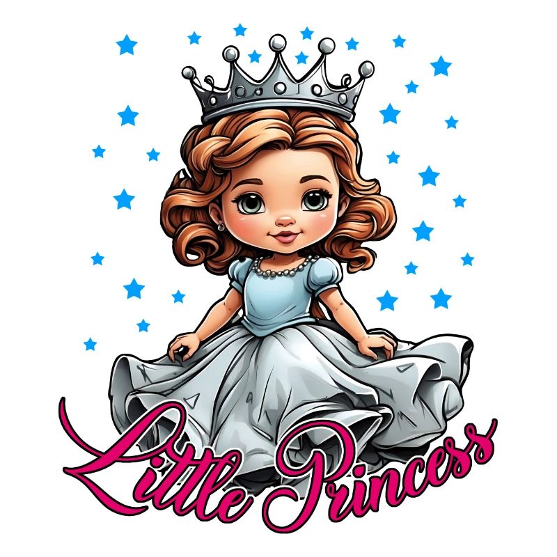 Princesse avec couronne et robe de princesse