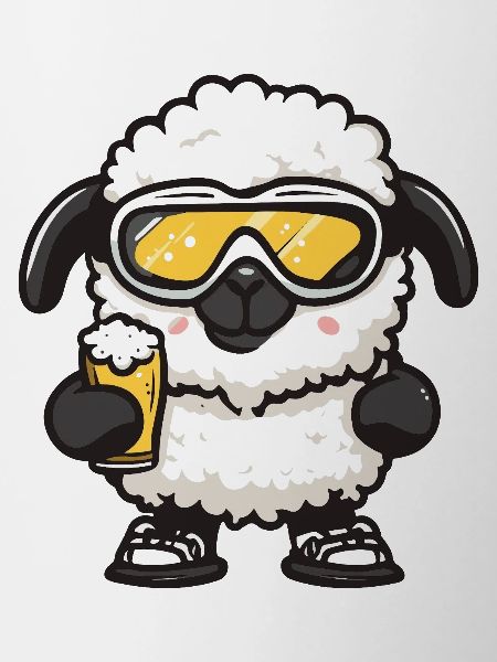 Sheep Après Ski Beer Comic