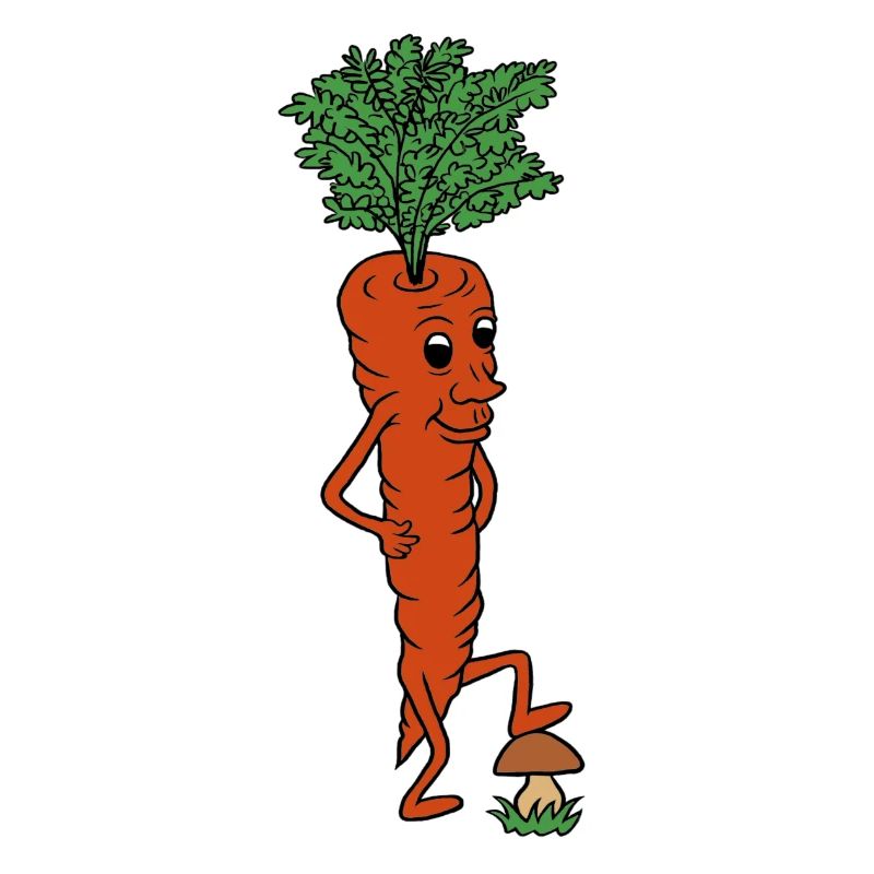 Carottes heureuses illustration