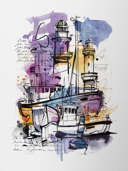 Aquarelle de port