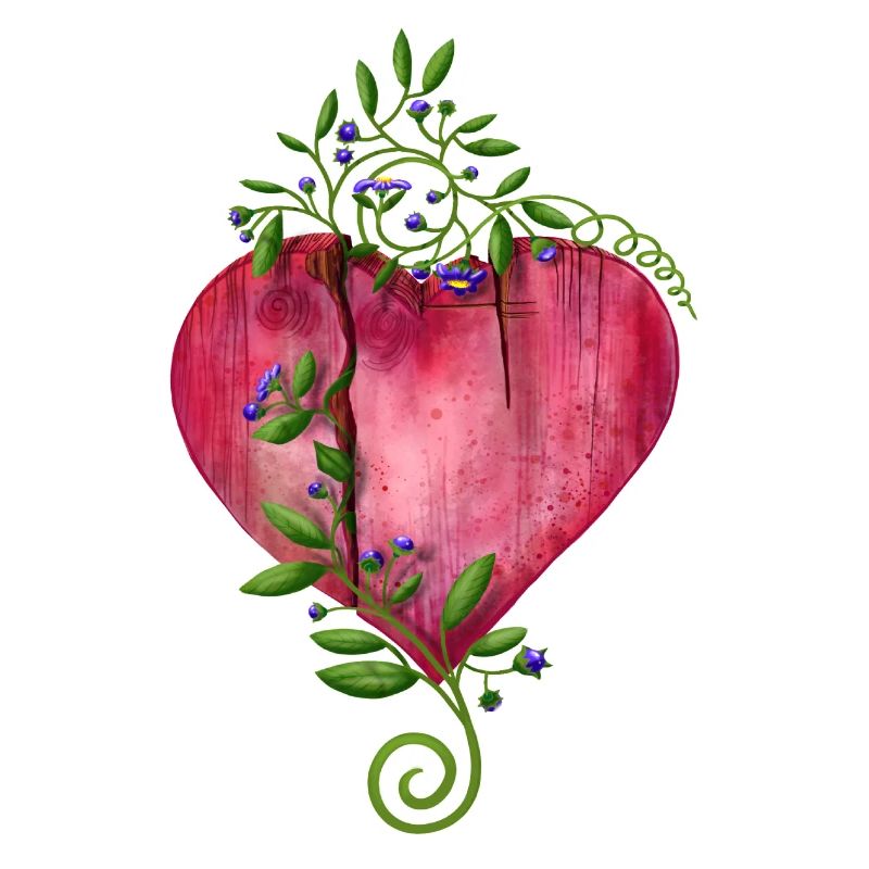 Cœur avec des fleurs