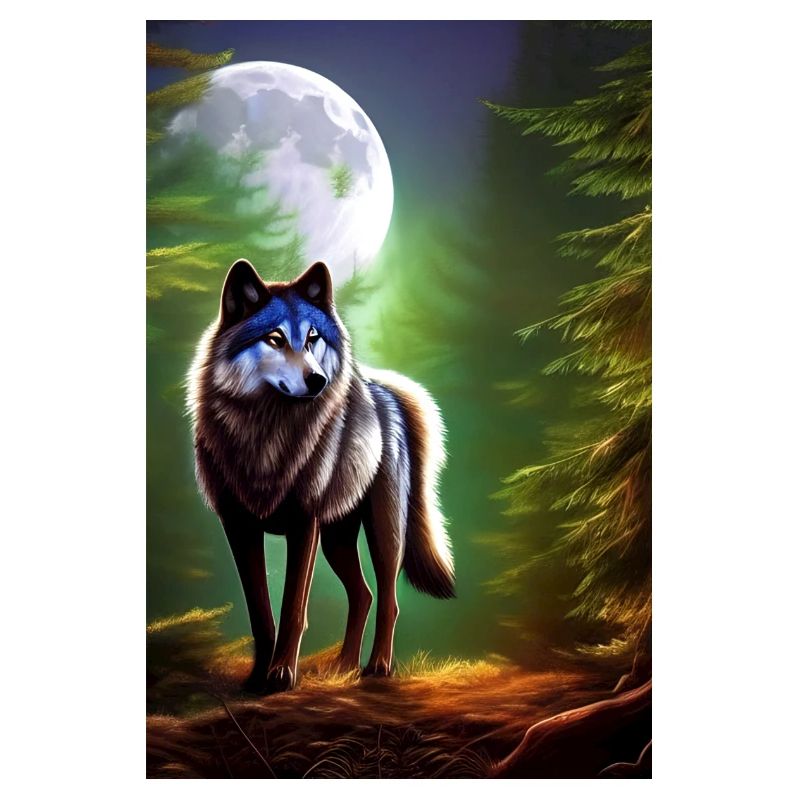 Wolf und Mond