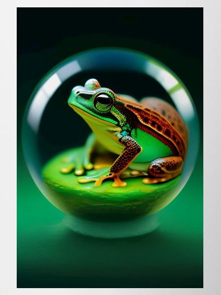 Frosch in einer Kugel
