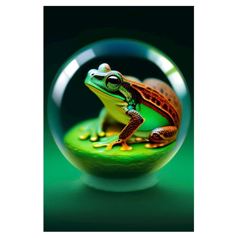 Frosch in einer Kugel