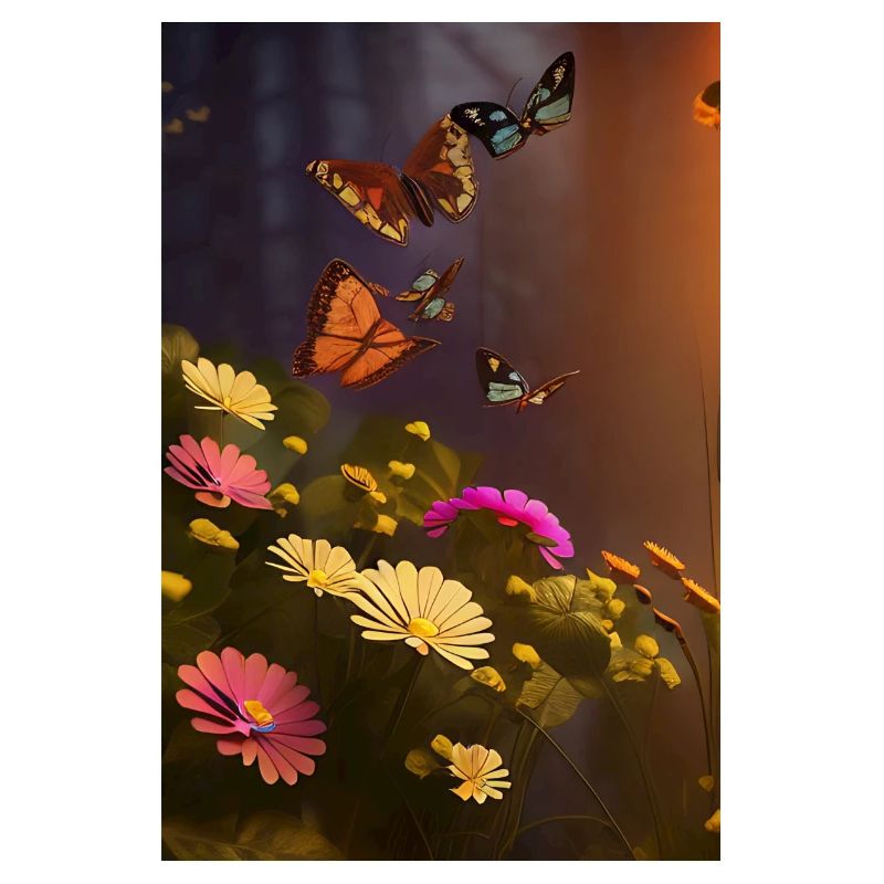 Blumen und Schmetterling