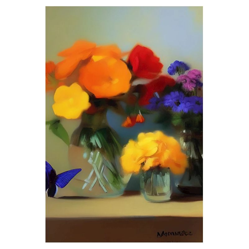 Blumen und Schmetterling