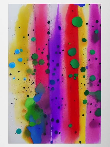 Splashes of paint and lines