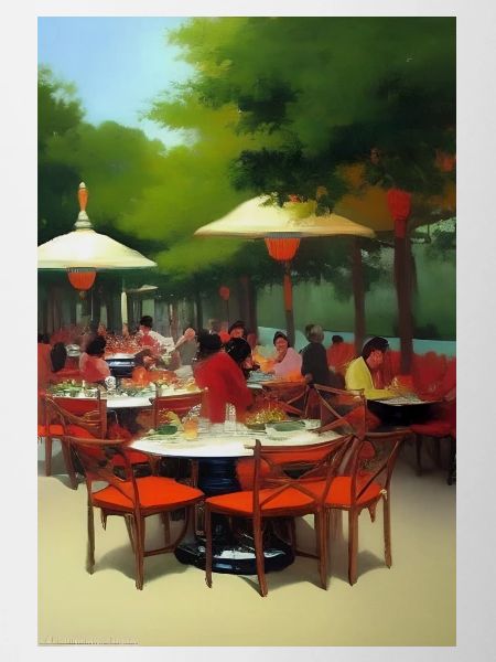 Outdoor Asian Cafe