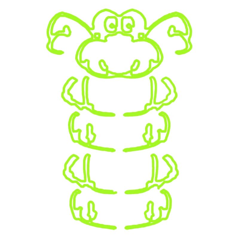 Caterpillar in green