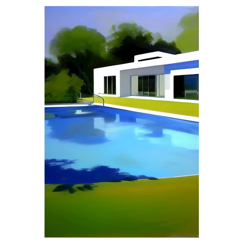 White villa with pool