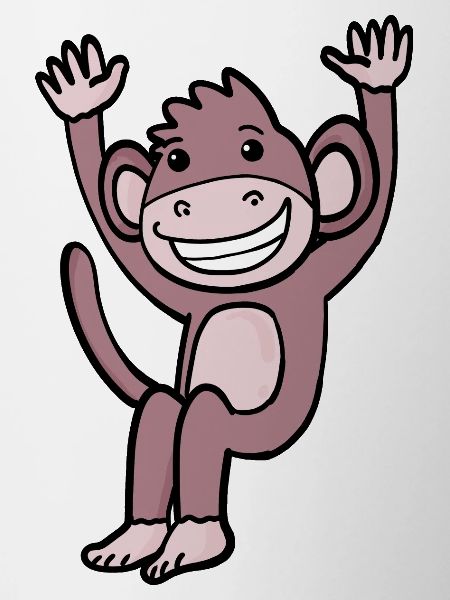 Cute laughing monkey
