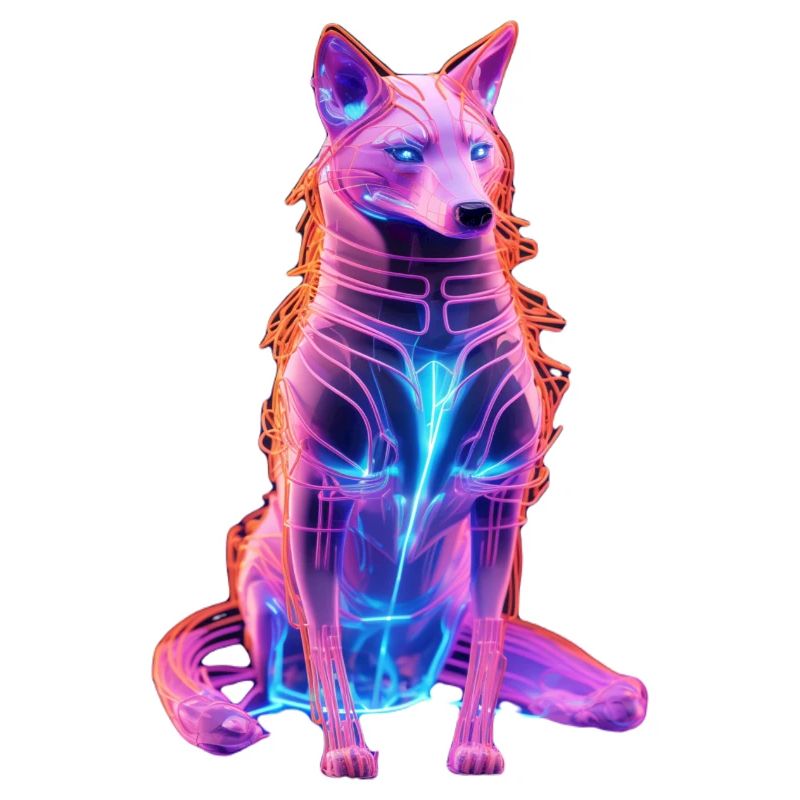 Néon Cyberwolf Art Design