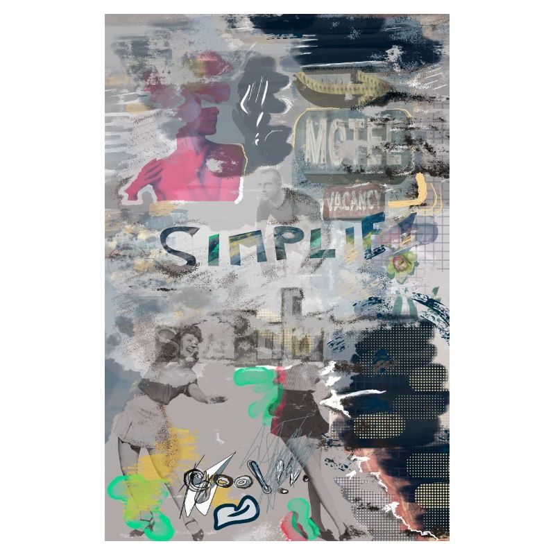 Mixed media vintage poster