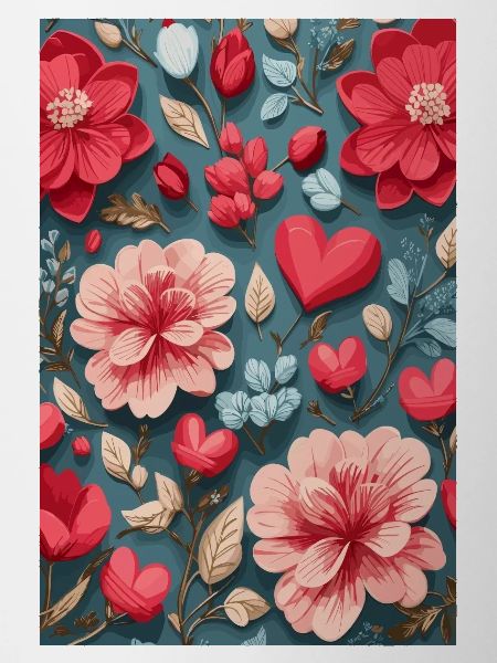 Roses with hearts